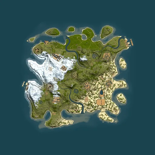 Rust map seed 396102135, 3500x3500m top-down preview