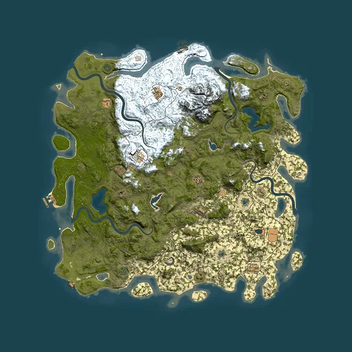 Rust map seed 440411875, 5500x5500m top-down preview