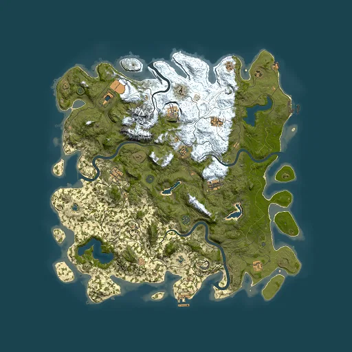 Rust map seed 81587984, 5000x5000m top-down preview