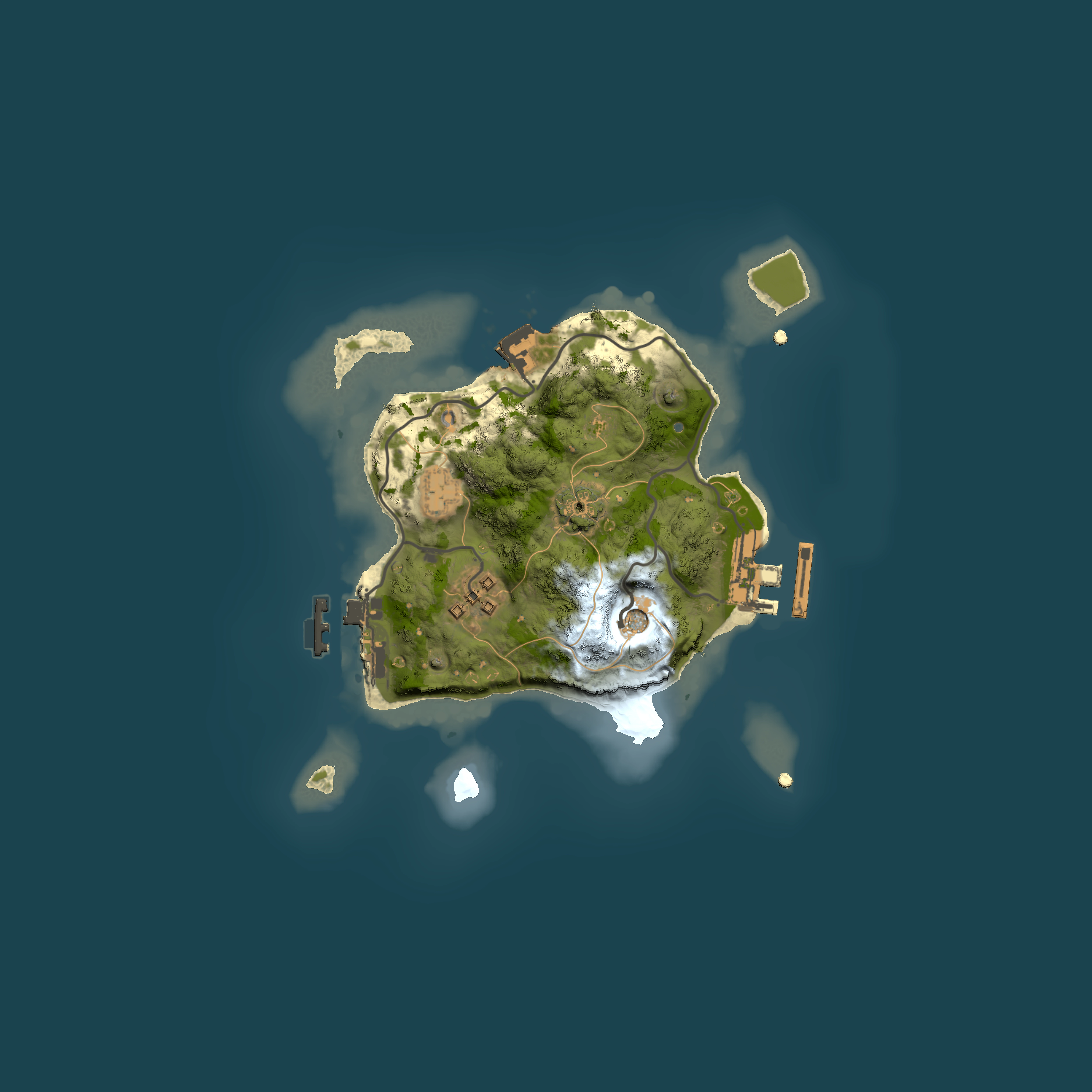 Full top-down render of Rust map seed 1095548809, 2000x2000m
