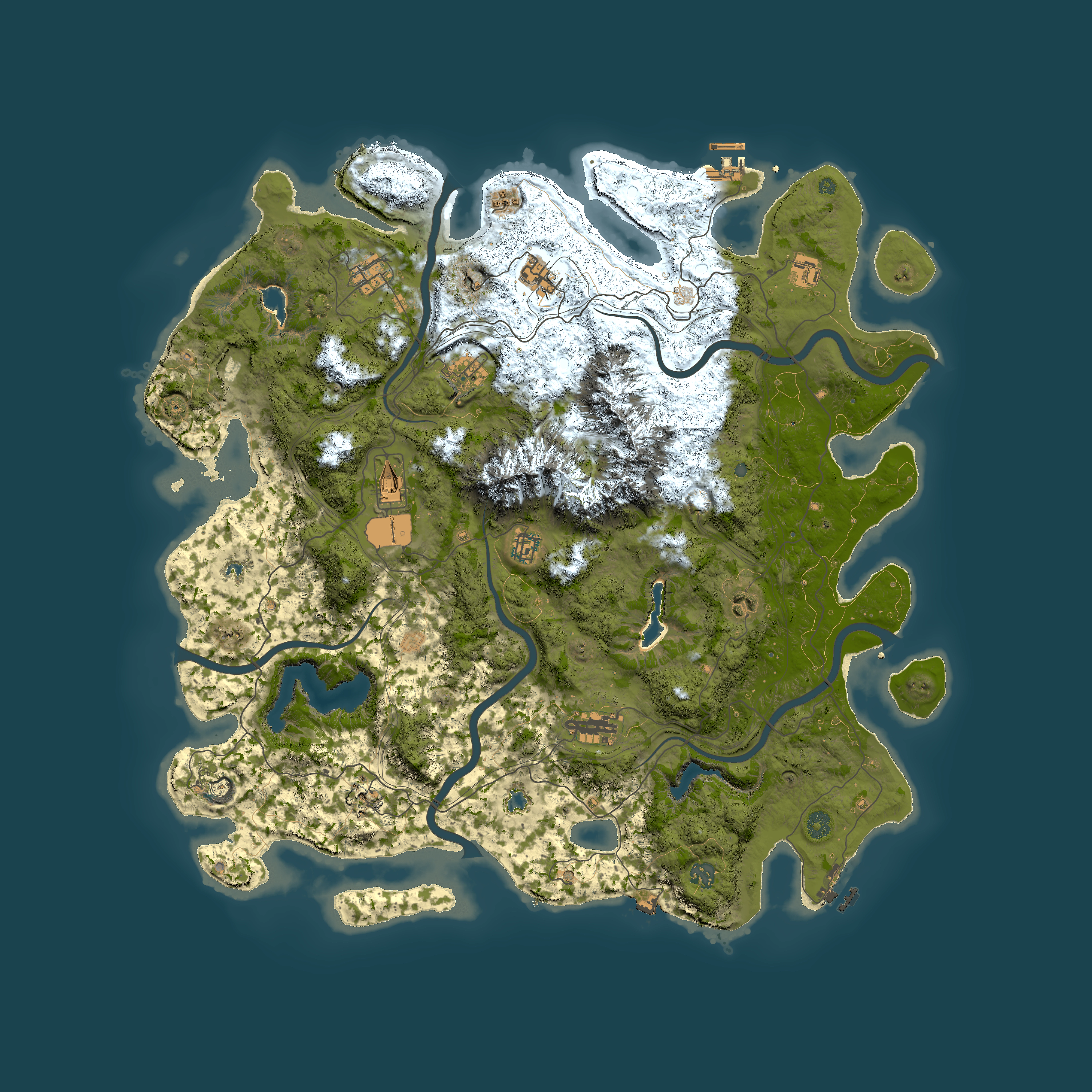 Full top-down render of Rust map seed 1930474947, 5000x5000m