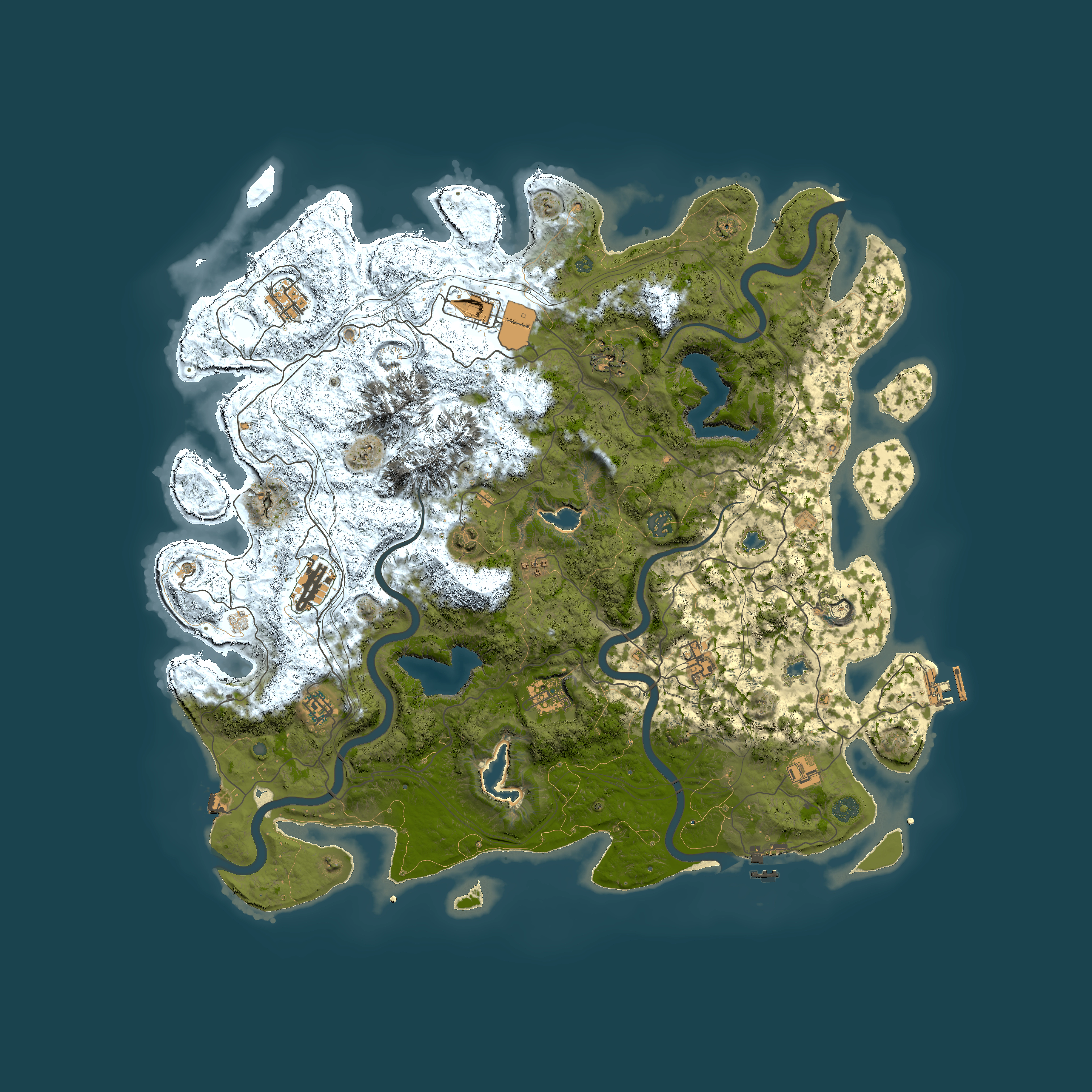 Full top-down render of Rust map seed 840199451, 5000x5000m