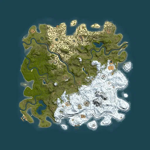 Rust map seed 415675334, 5500x5500m top-down preview