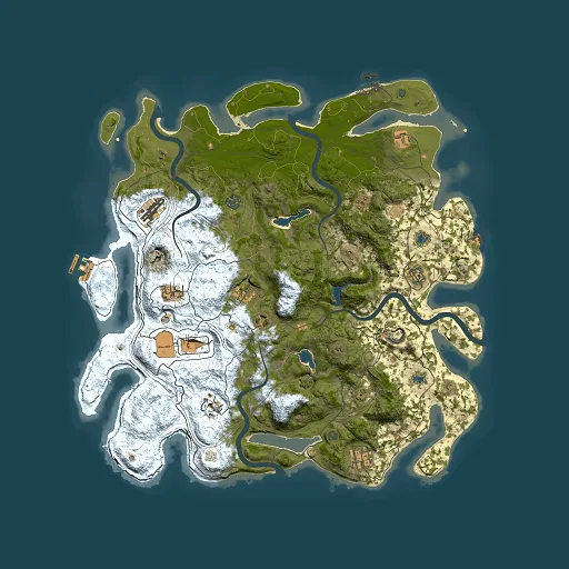 Rust map seed 991209949, 4500x4500m top-down preview