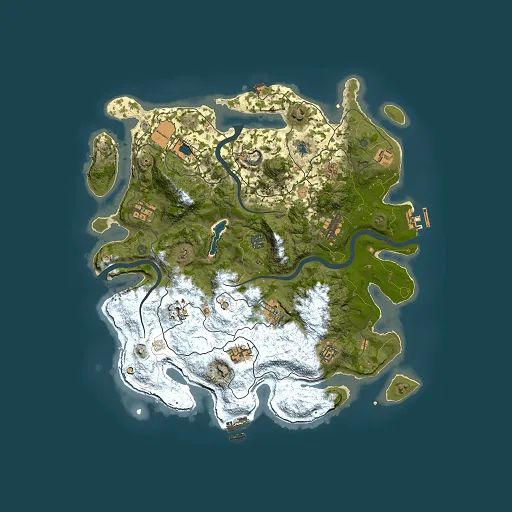 Rust map seed 150329131, 4000x4000m top-down preview