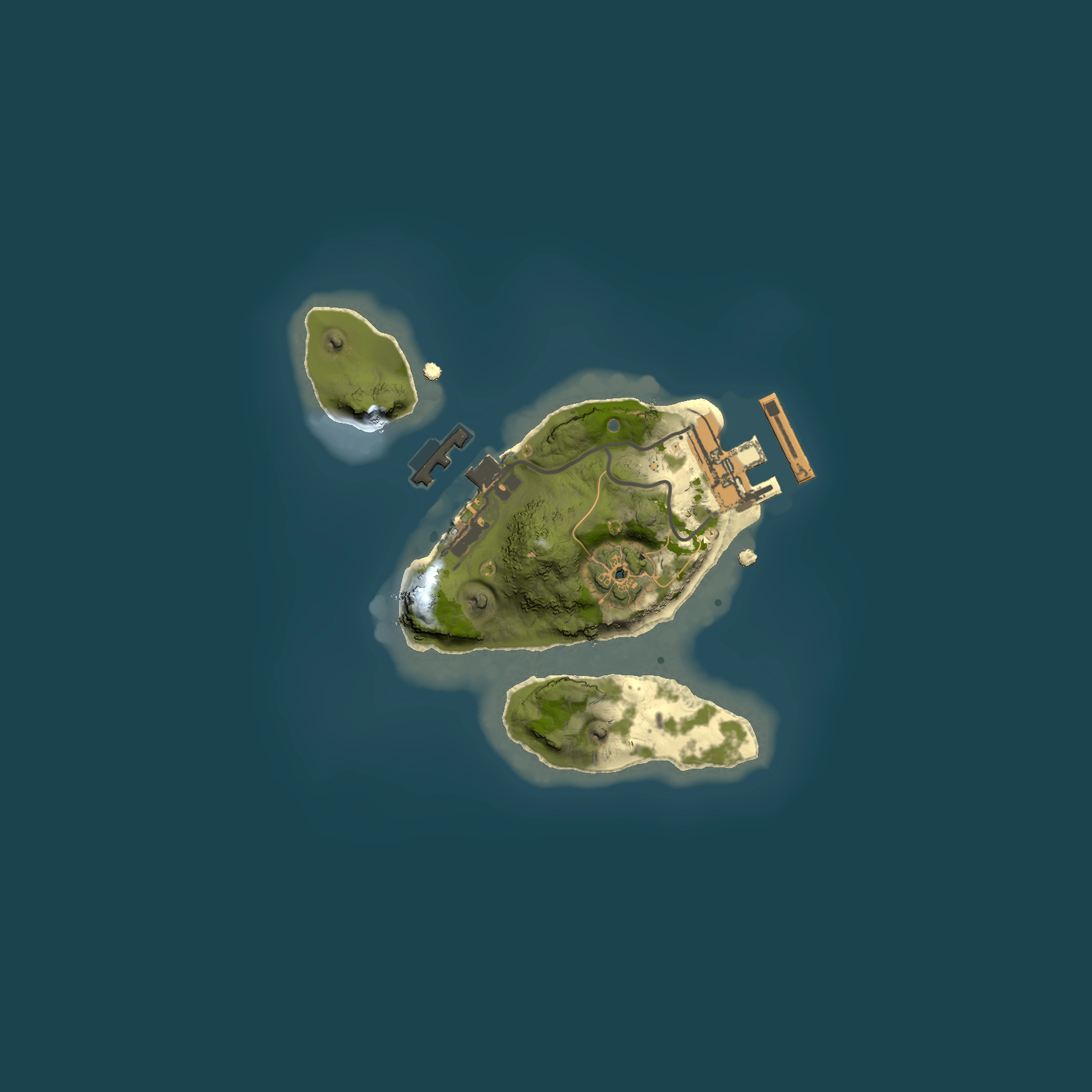 Full top-down render of Rust map seed 1703602044, 1500x1500m