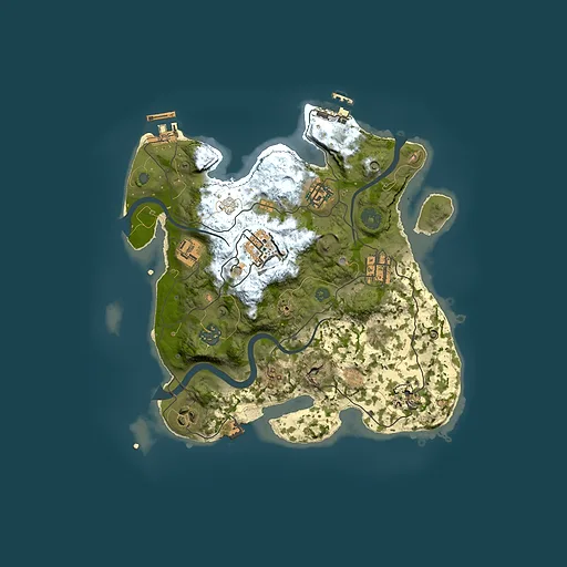 Rust map seed 610091030, 3000x3000m top-down preview