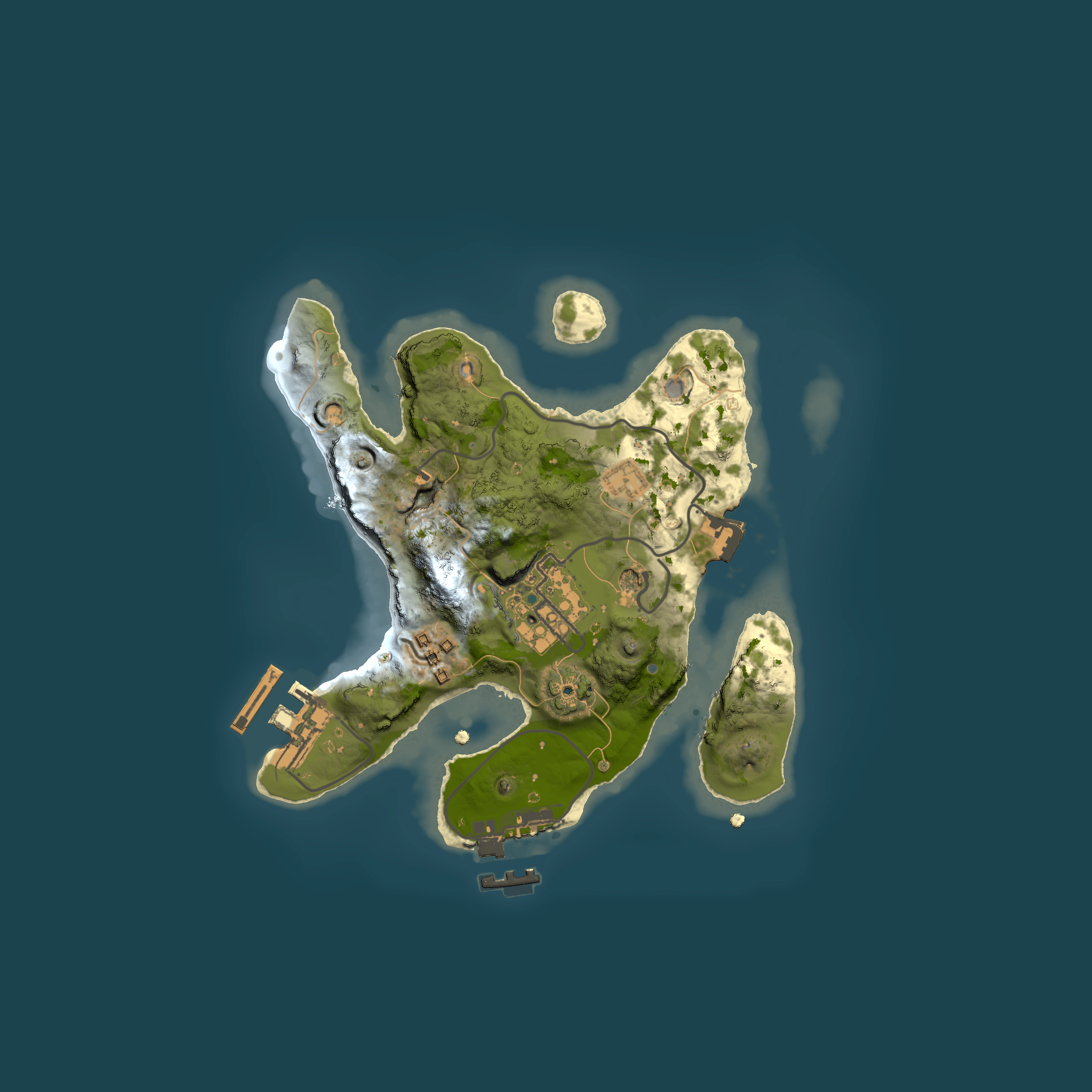 Full top-down render of Rust map seed 985505260, 2000x2000m