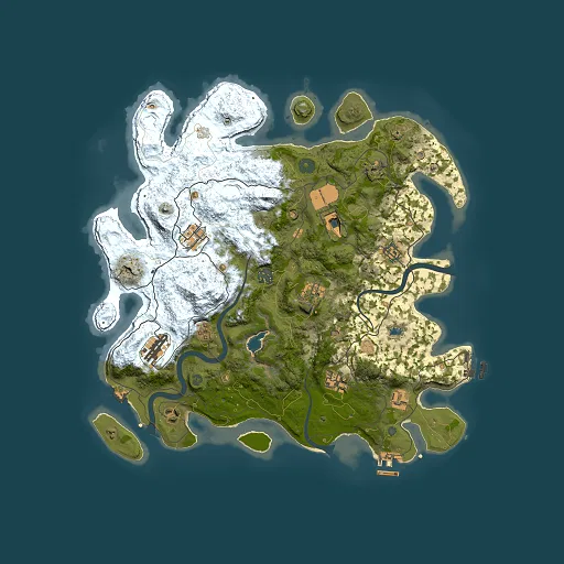 Rust map seed 2084636915, 4000x4000m top-down preview