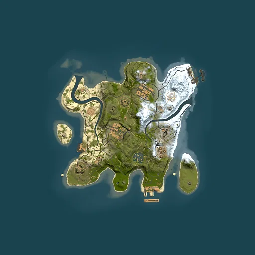 Rust map seed 721324773, 2500x2500m top-down preview