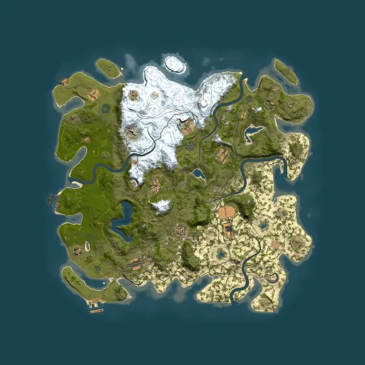 Rust map seed 1538819405, 4500x4500m top-down preview