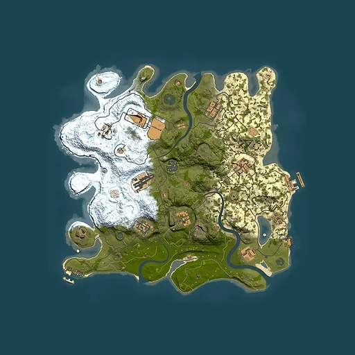 Rust map seed 1410678525, 3500x3500m top-down preview