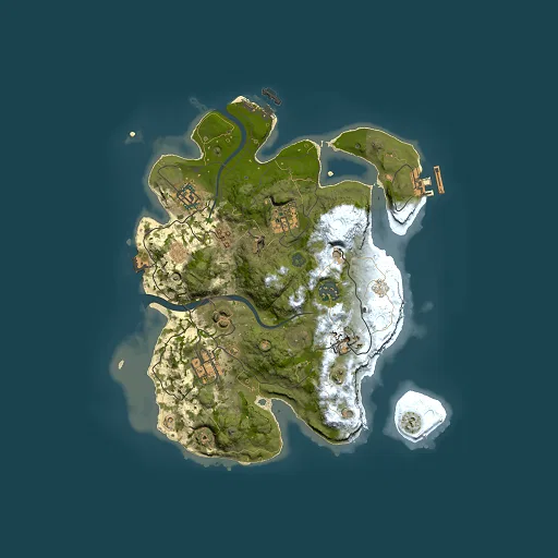 Rust map seed 936214118, 3000x3000m top-down preview