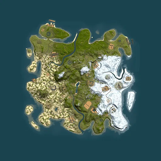 Rust map seed 1184397186, 4000x4000m top-down preview