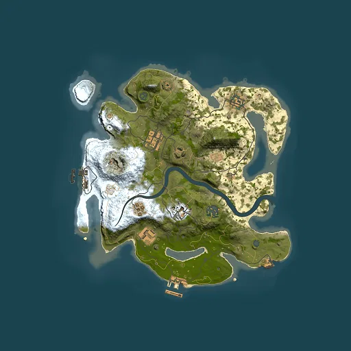 Rust map seed 2023832789, 3000x3000m top-down preview