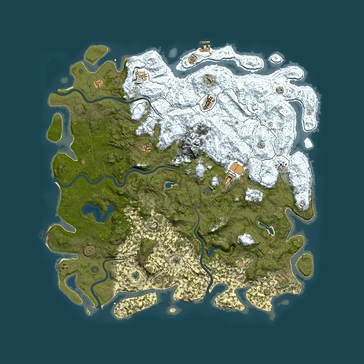 Rust map seed 93813015, 6000x6000m top-down preview