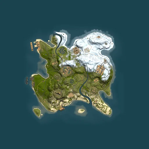 Rust map seed 2014877946, 2500x2500m top-down preview