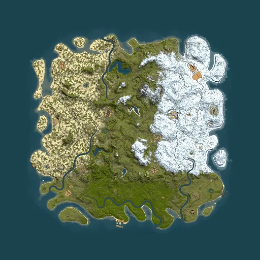 Rust map seed 560401735, 6000x6000m top-down preview