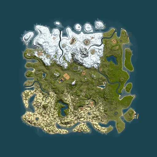 Rust map seed 1316686342, 5000x5000m top-down preview
