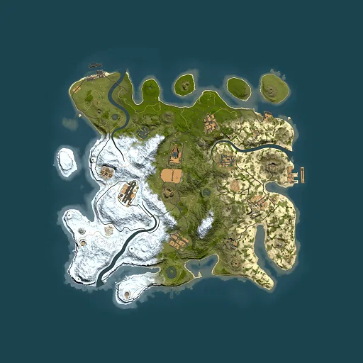 Rust map seed 1131973937, 3500x3500m top-down preview