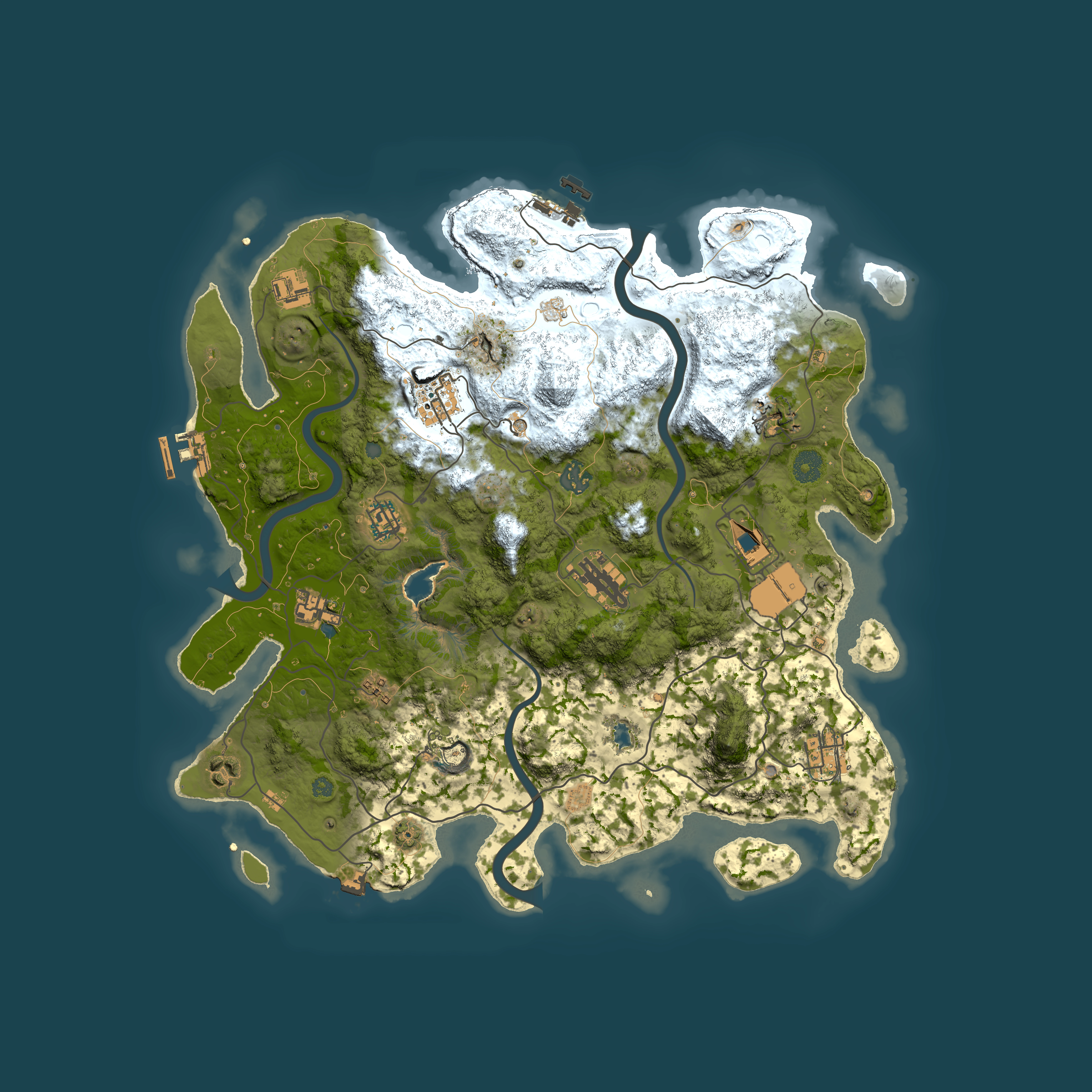 Full top-down render of Rust map seed 1502363568, 4000x4000m