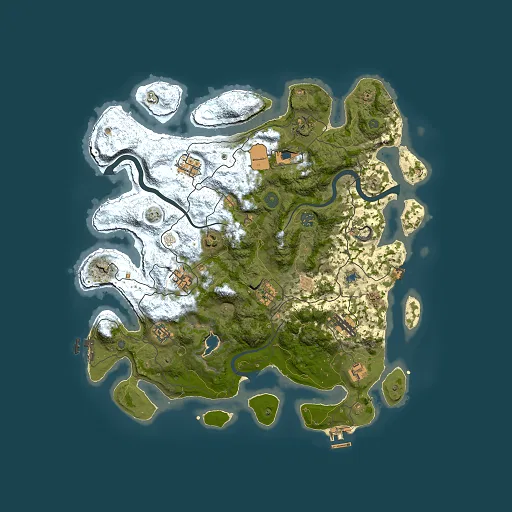 Rust map seed 1524875258, 4000x4000m top-down preview