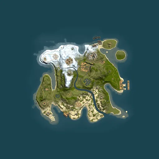 Rust map seed 2054390824, 2500x2500m top-down preview