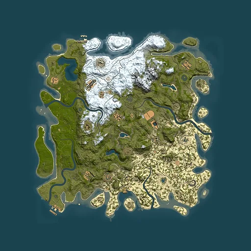 Rust map seed 956193179, 5000x5000m top-down preview