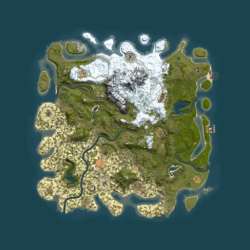 Rust map seed 420937838, 5000x5000m top-down preview
