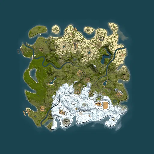 Rust map seed 353473025, 4500x4500m top-down preview