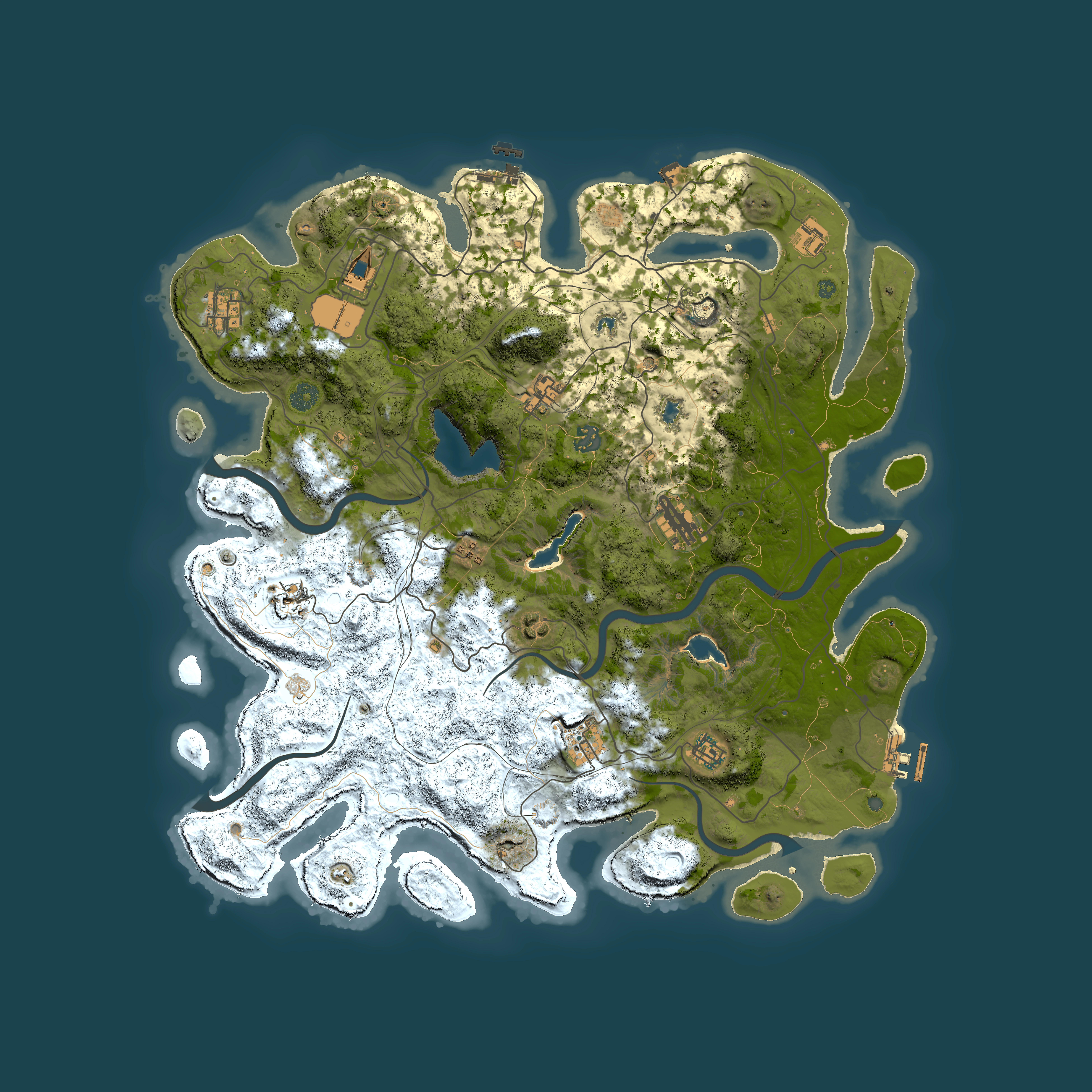 Full top-down render of Rust map seed 269772975, 4500x4500m