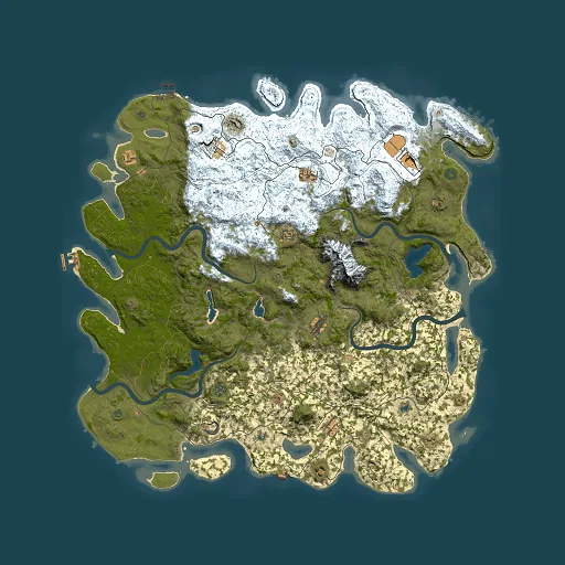 Rust map seed 919962454, 5500x5500m top-down preview