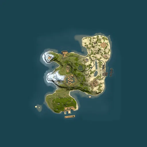 Rust map seed 92936743, 2000x2000m top-down preview