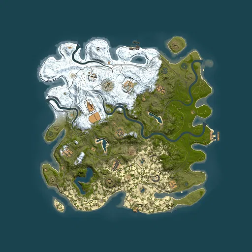 Rust map seed 1613746965, 4500x4500m top-down preview