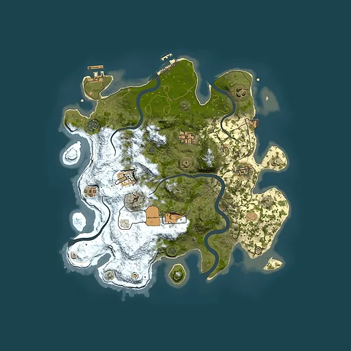 Rust map seed 266186632, 3500x3500m top-down preview