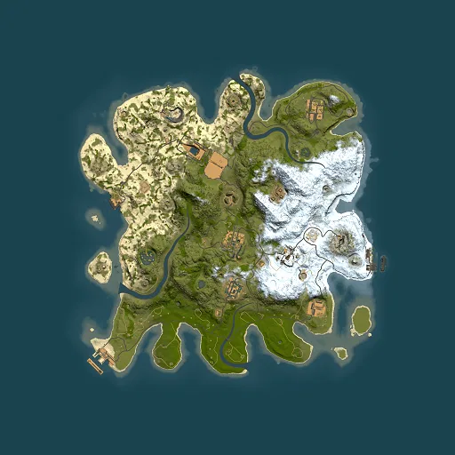 Rust map seed 201673256, 3500x3500m top-down preview