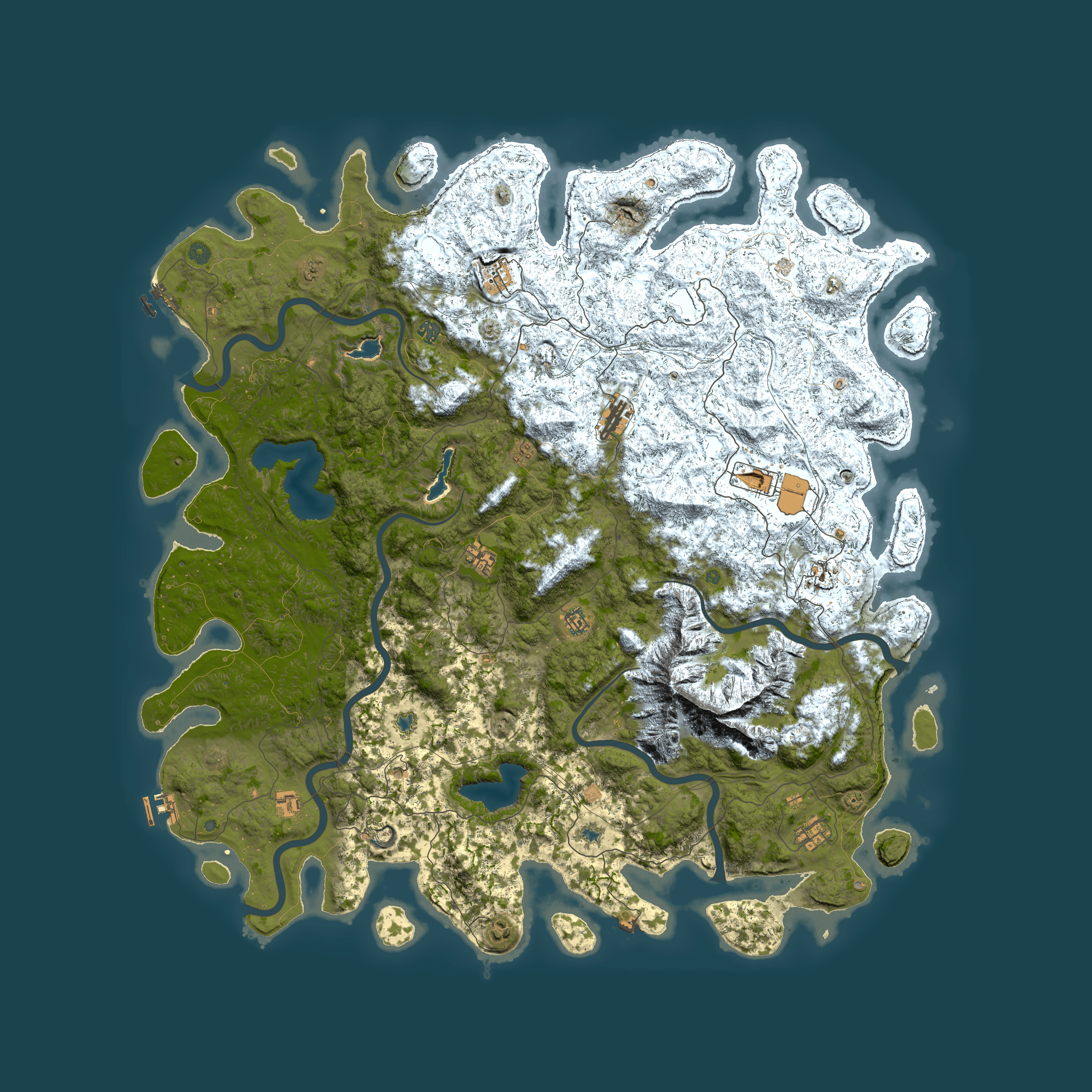 Full top-down render of Rust map seed 308769947, 6000x6000m
