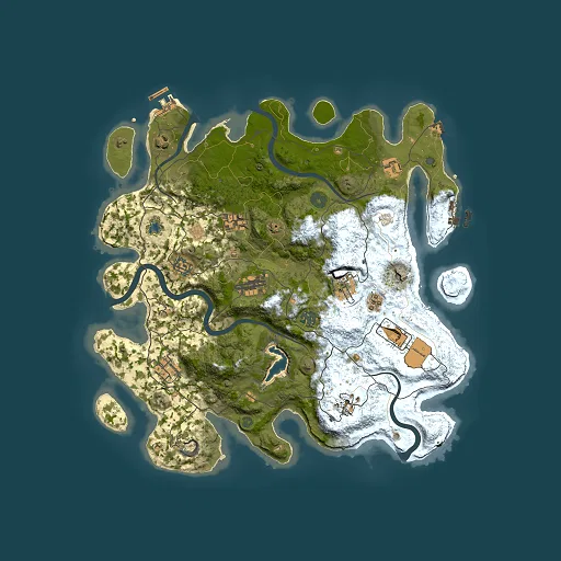 Rust map seed 735842624, 4000x4000m top-down preview