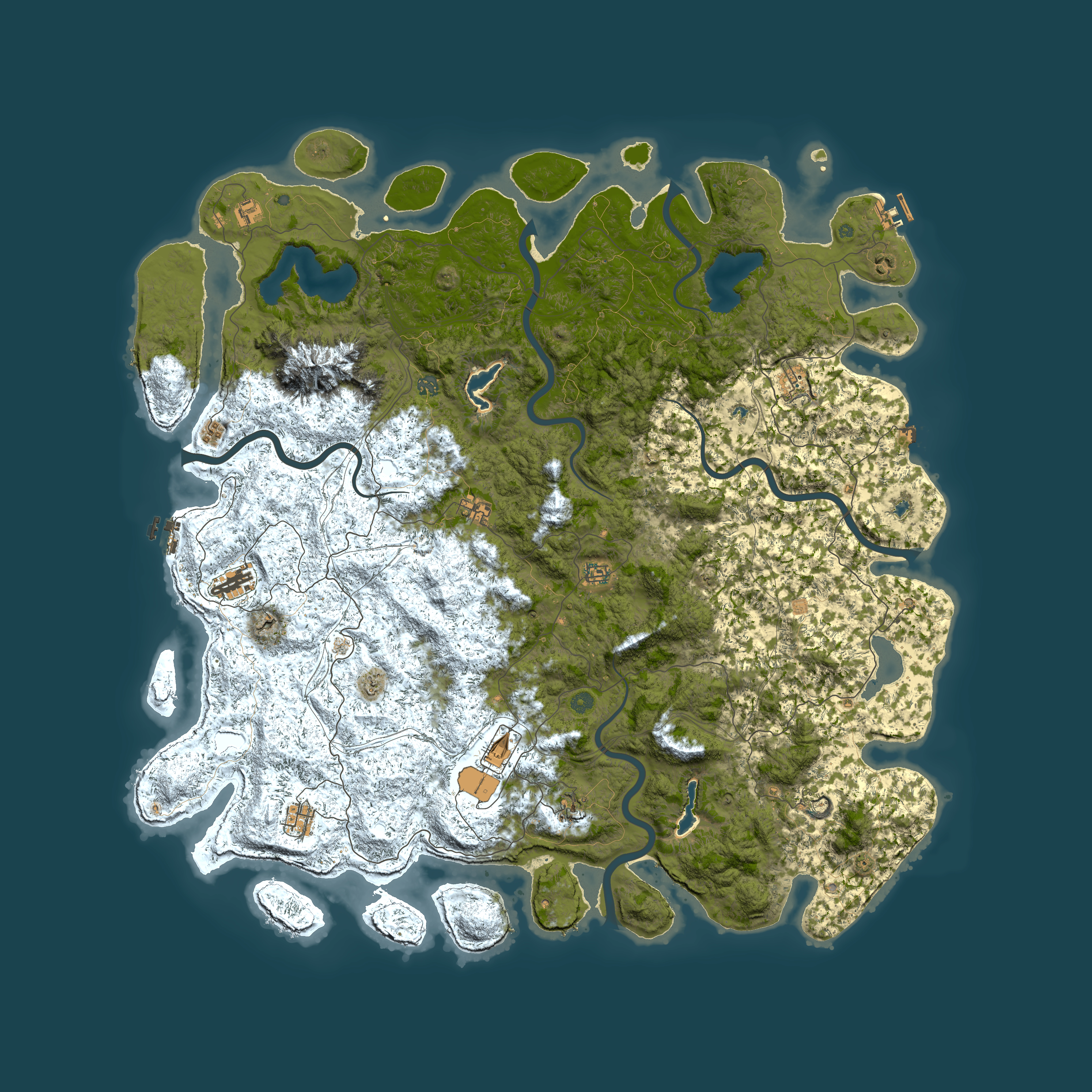 Full top-down render of Rust map seed 1688343713, 6000x6000m