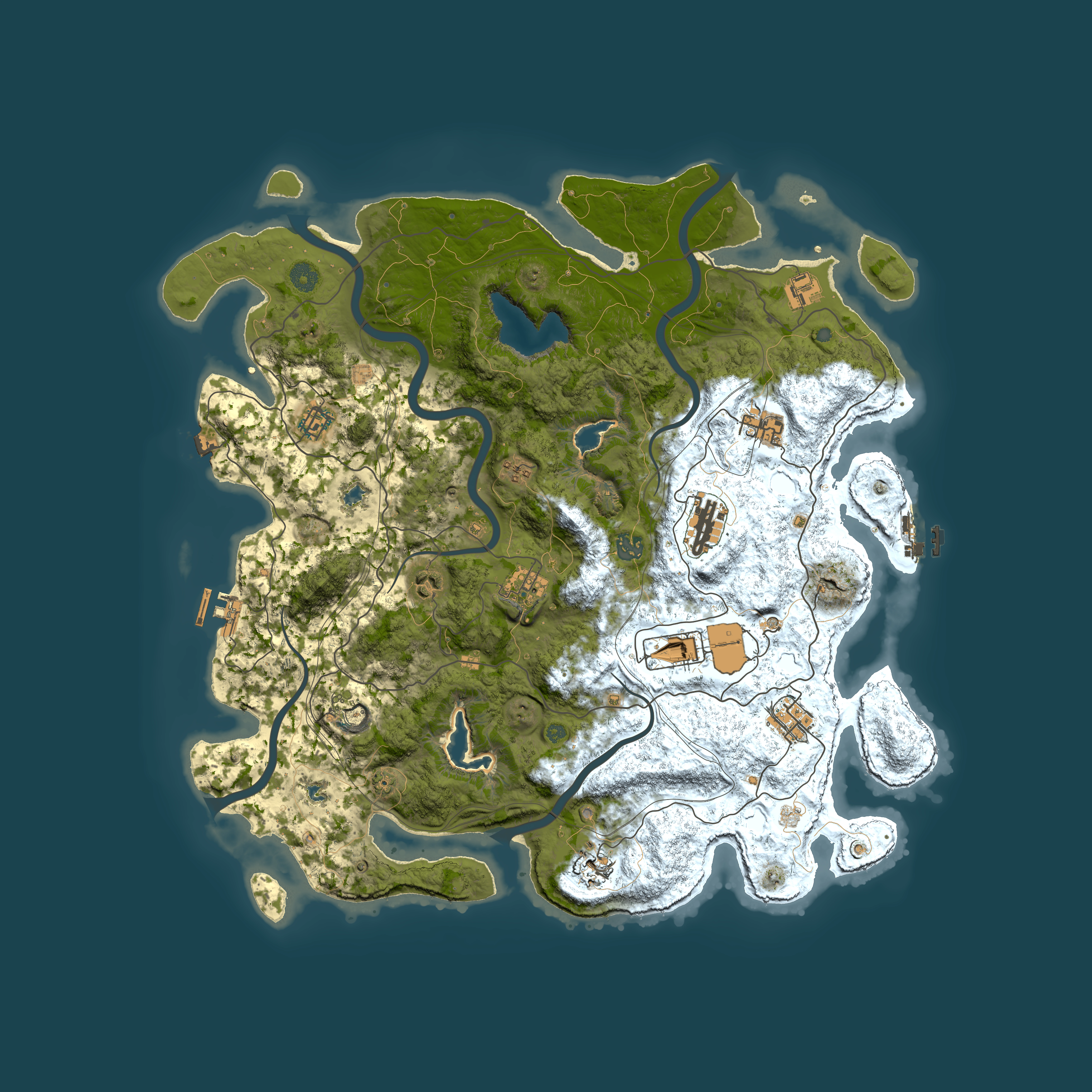 Full top-down render of Rust map seed 1809468845, 4500x4500m