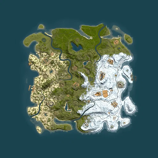 Rust map seed 1809468845, 4500x4500m top-down preview