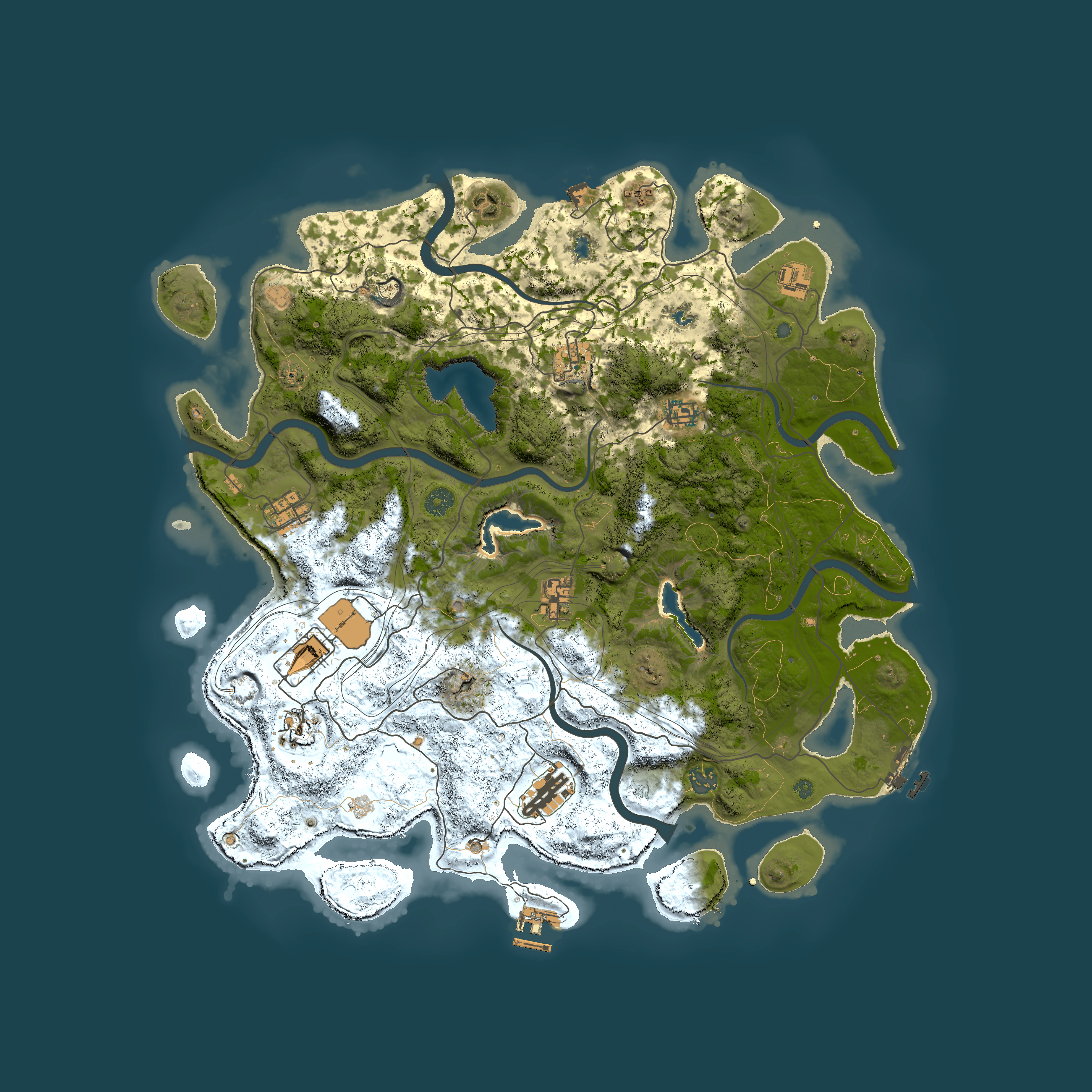 Full top-down render of Rust map seed 220380294, 4500x4500m