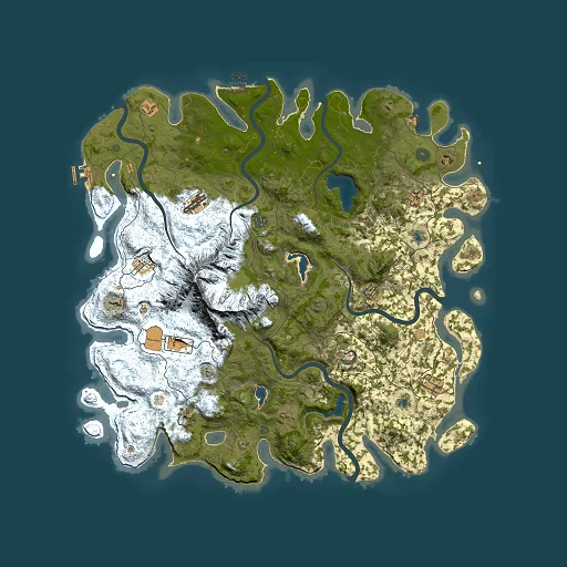 Rust map seed 741020197, 5000x5000m top-down preview