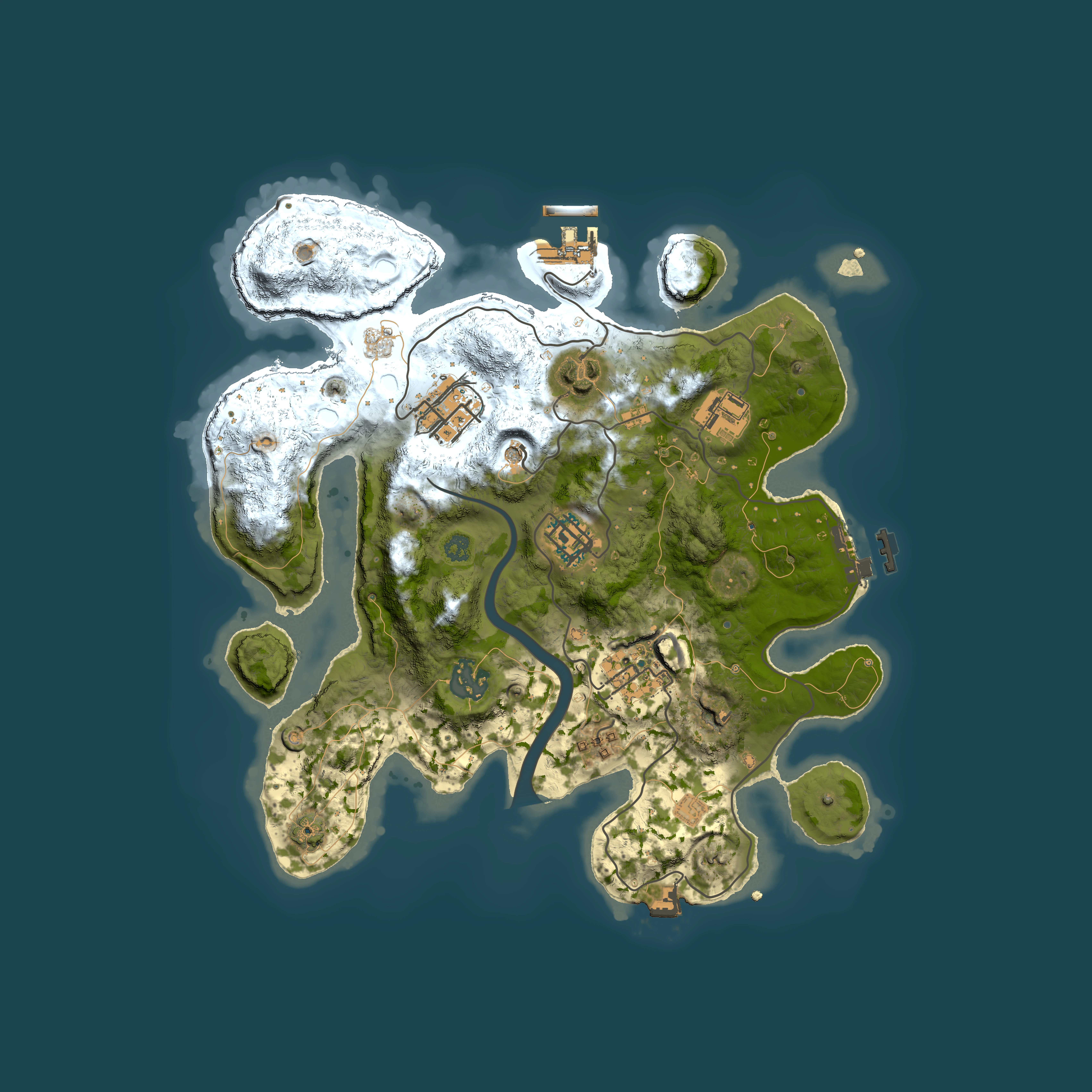 Full top-down render of Rust map seed 2004553051, 3000x3000m