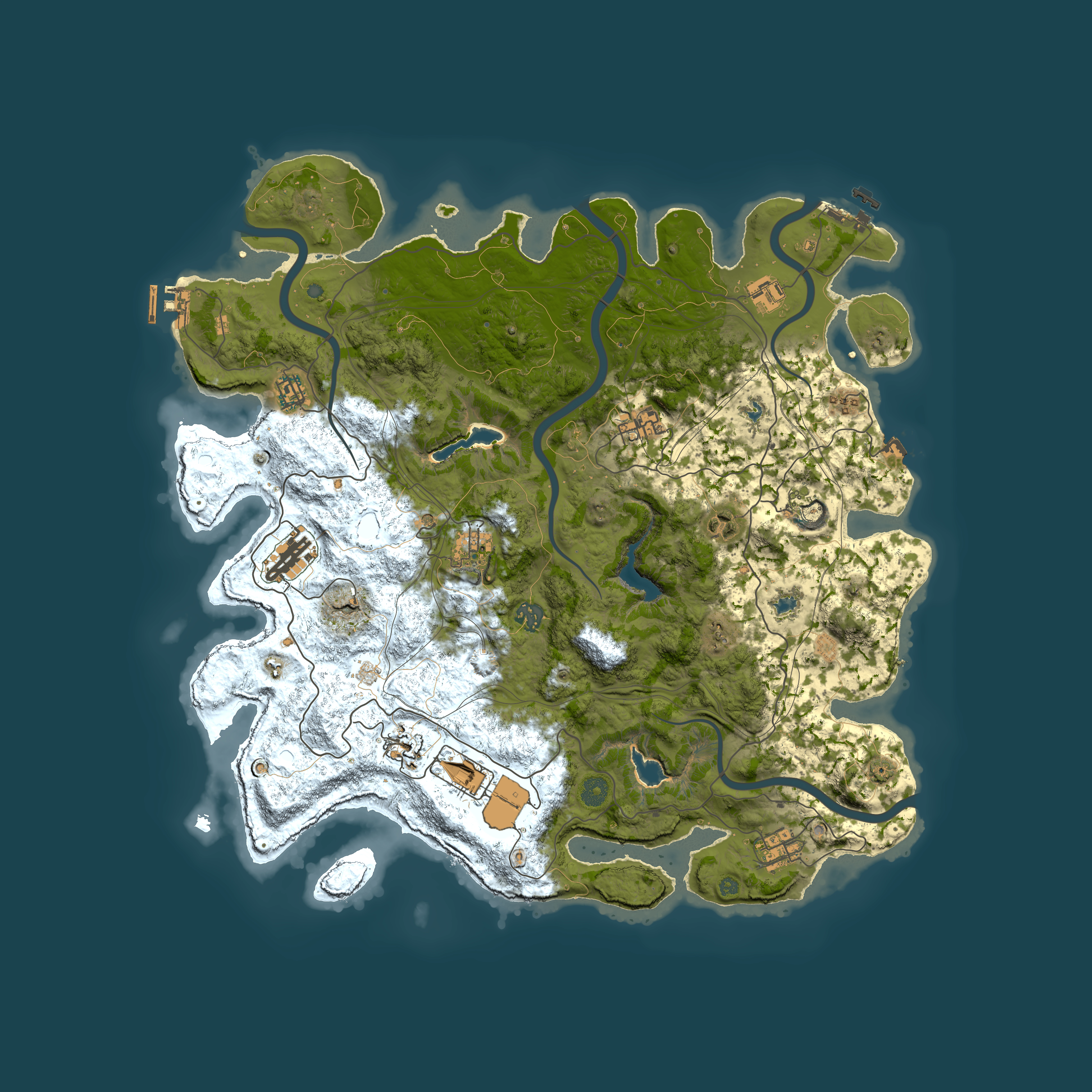 Full top-down render of Rust map seed 1454919477, 4500x4500m
