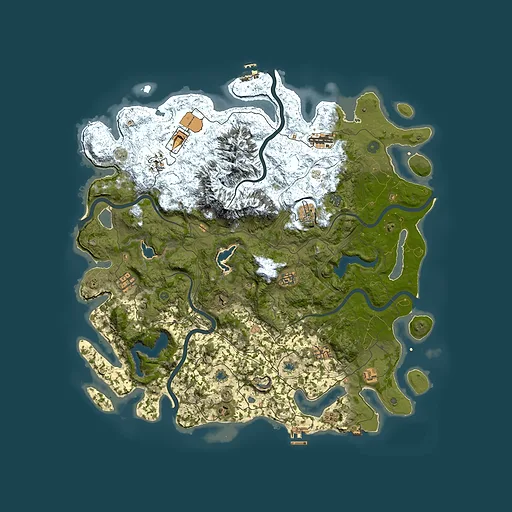 Rust map seed 139723299, 5000x5000m top-down preview