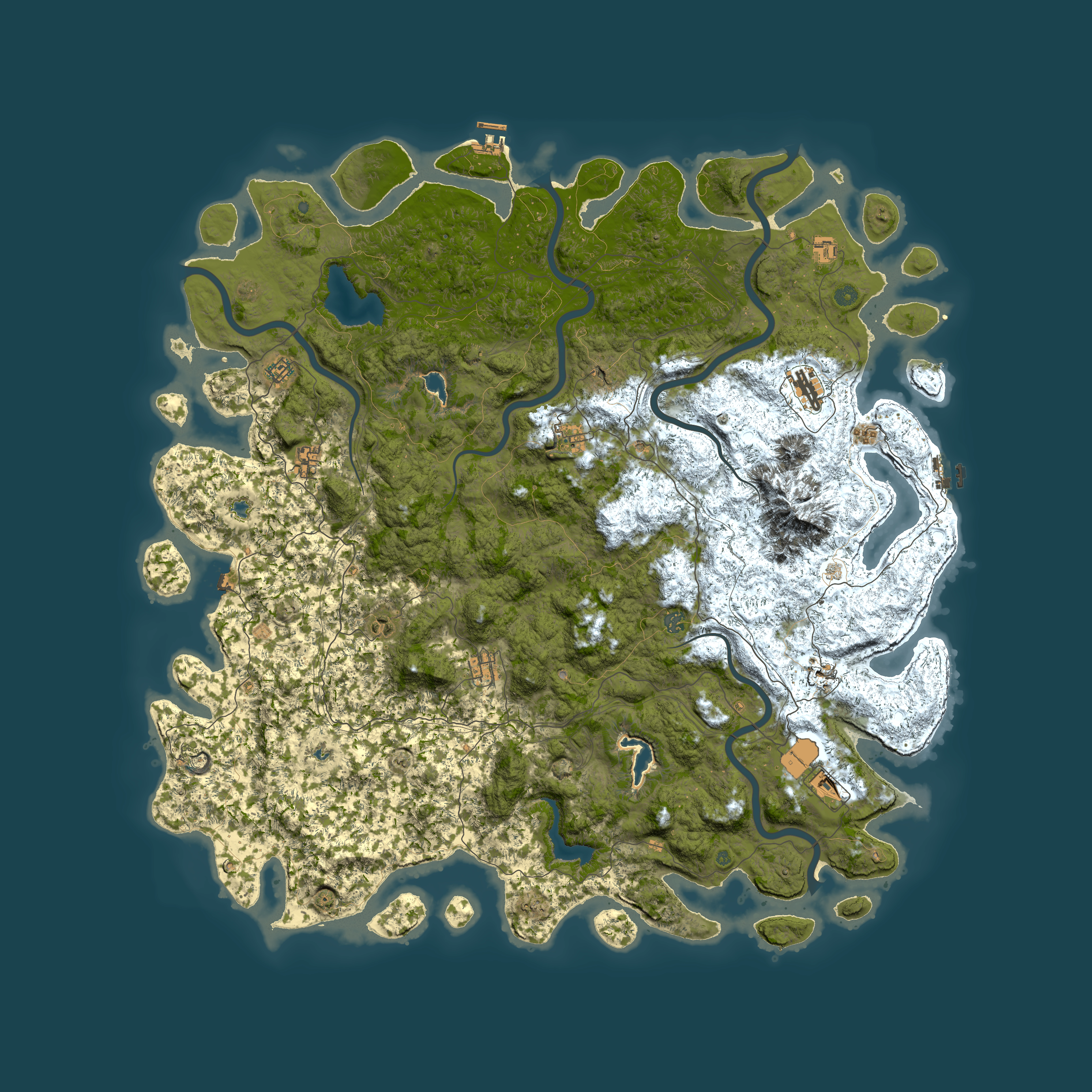 Full top-down render of Rust map seed 394579187, 6000x6000m