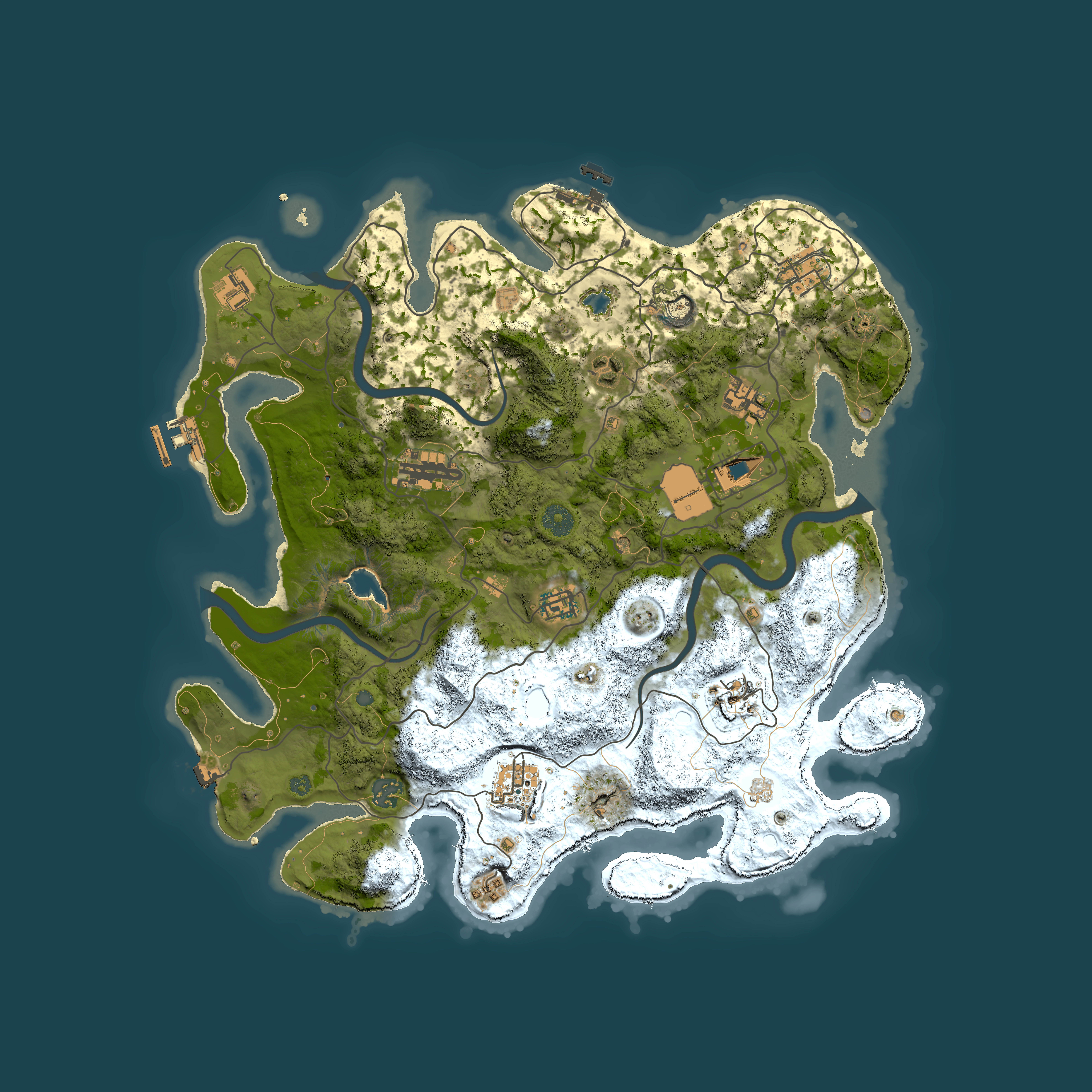 Full top-down render of Rust map seed 512908544, 4000x4000m