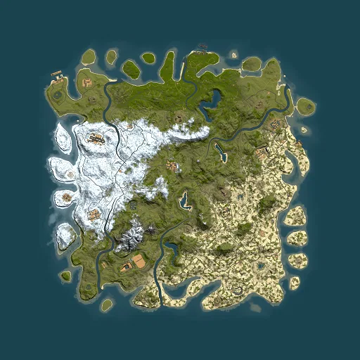 Rust map seed 963556745, 5500x5500m top-down preview