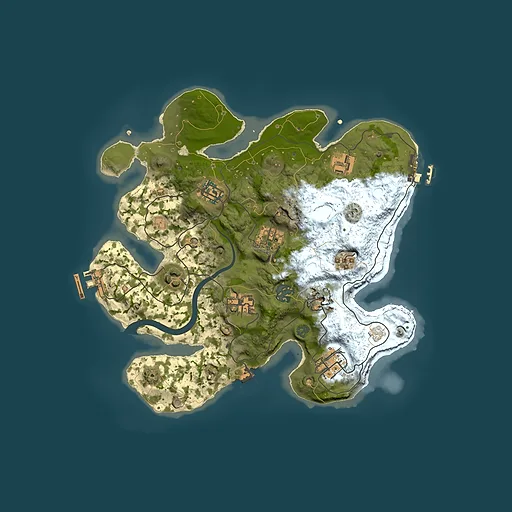 Rust map seed 136332708, 3000x3000m top-down preview